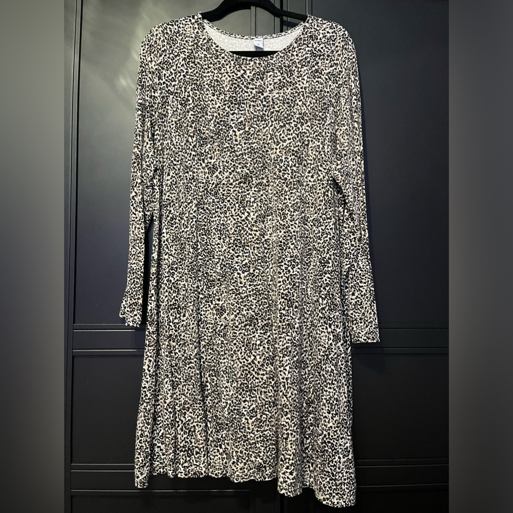 Old Navy Swing Dress, Cheetah Print, XL